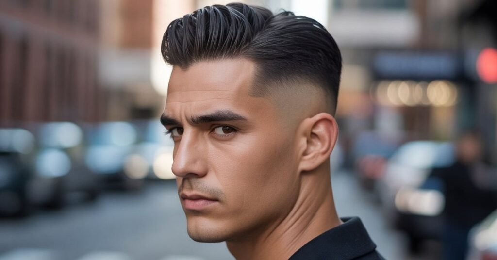 slicked back hairstyles